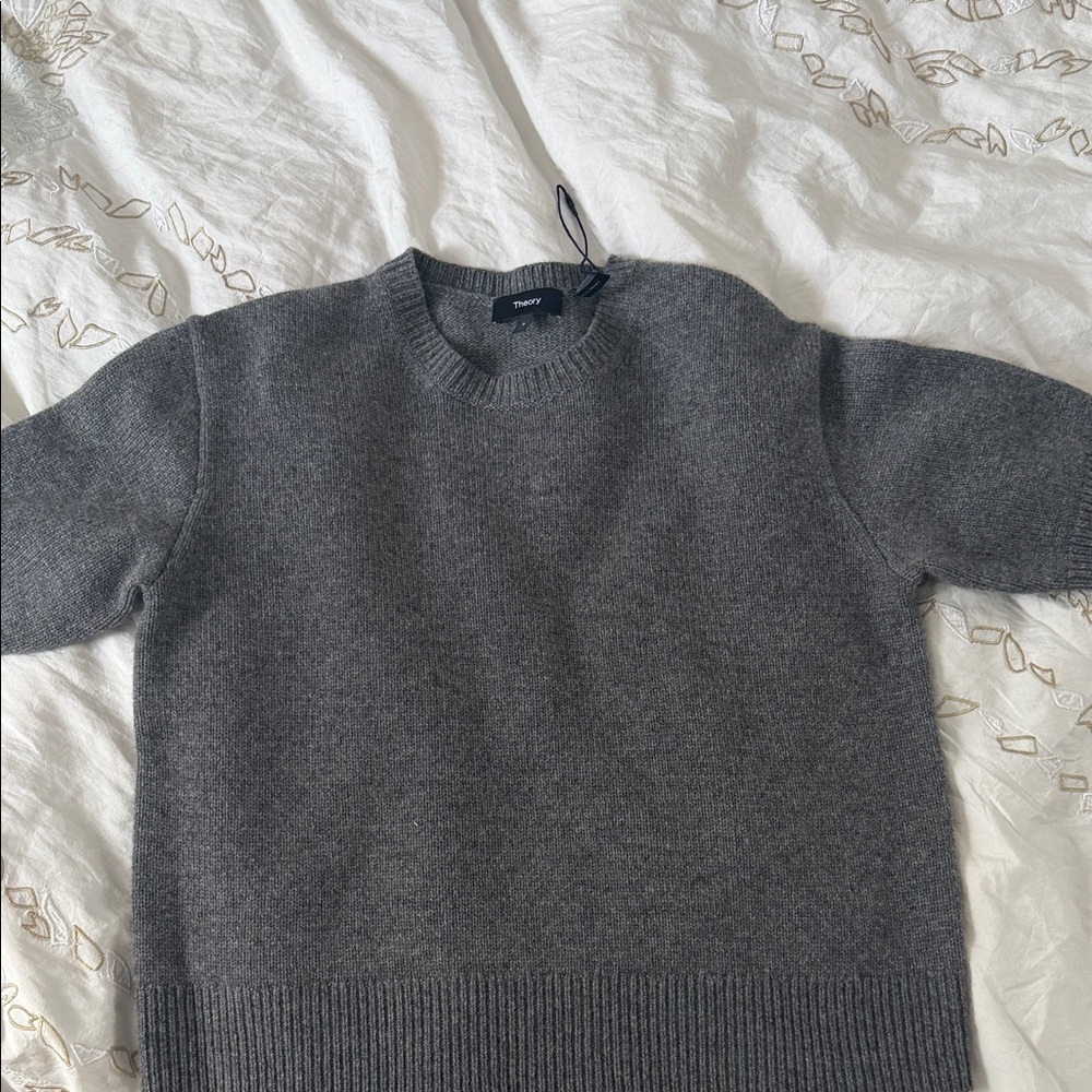 Theory Charcoal Crewneck Sweater